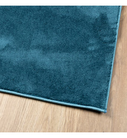 Tapis OVIEDO à poils courts turquoise 200x200 cm