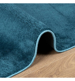 Tapis OVIEDO à poils courts turquoise 200x200 cm