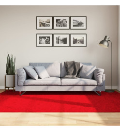 Tapis OVIEDO à poils courts rouge 160x230 cm