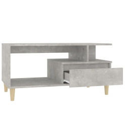 Table basse Gris béton 90x49x45 cm Bois d'ingénierie