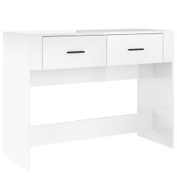 Table console Blanc brillant 100x39x75 cm Bois d'ingénierie