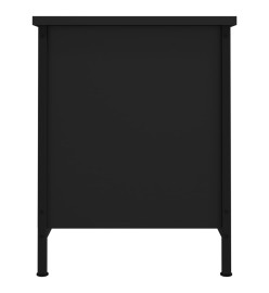 Meuble TV avec portes noir 60x35x45 cm bois d'ingénierie