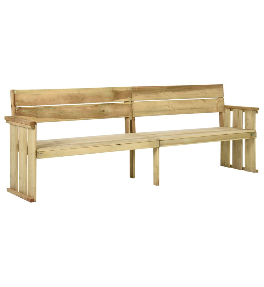 Banc de jardin 233 cm Bois de pin imprégné