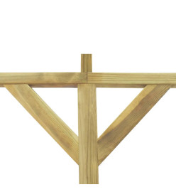 B-Stock Pergola inclinée 2x6x2,2 m Bois massif de pin imprégné