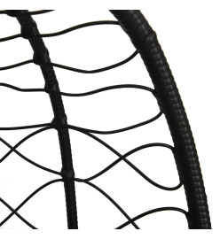 Chaise suspendue en forme d'œuf avec coussin Anthracite