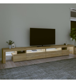 Meuble TV avec lumières LED Chêne sonoma 290x36,5x40 cm