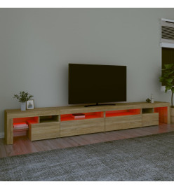 Meuble TV avec lumières LED Chêne sonoma 290x36,5x40 cm