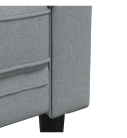 Ensemble de canapés 2 pcs gris clair tissu