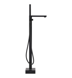 Baignoire autoportante et robinet 220 L 90 cm Noir