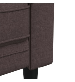 Ensemble de canapés 2 pcs marron foncé tissu