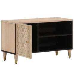 Meuble TV 80x31x46 cm bois massif de manguier