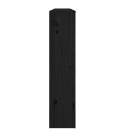 Cache-radiateur Noir 153x19x84 cm Bois massif de pin