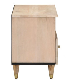 Meuble TV 80x33x46 cm bois massif de manguier