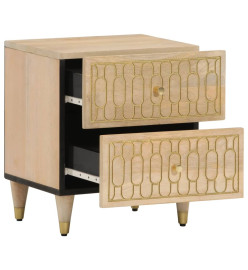 Table de chevet 40x33x46 cm Bois de manguier solide