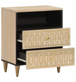 Table de chevet 50x33x60 cm bois de manguier massif