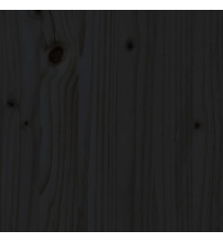 Tête de lit Noir 106x4x100 cm Bois massif de pin