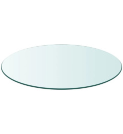 Dessus de table ronde en verre trempé 400 mm