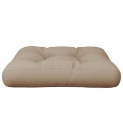 Coussin de palette taupe 58x58x10 cm tissu