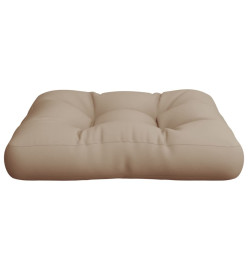 Coussin de palette taupe 58x58x10 cm tissu