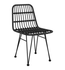 Ensemble à dîner de jardin 7 pcs Noir Résine tressée