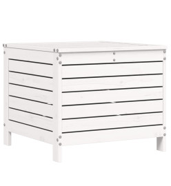 Salon de jardin 7 pcs blanc bois de pin massif