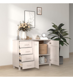 Buffet MOLDE Blanc 113x40x80 cm Bois massif de pin