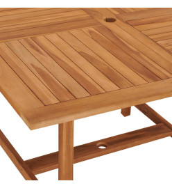 Table à dîner de jardin 110x110x75 cm Bois massif de teck