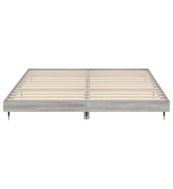Cadre de lit sonoma gris 180x200 cm bois d'ingénierie