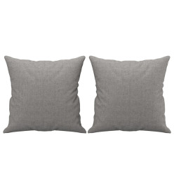 Coussins décoratifs 2 pcs Gris clair 40x40 cm Tissu