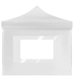 Tente de réception pliable avec parois Aluminium 6 x 3 m Blanc