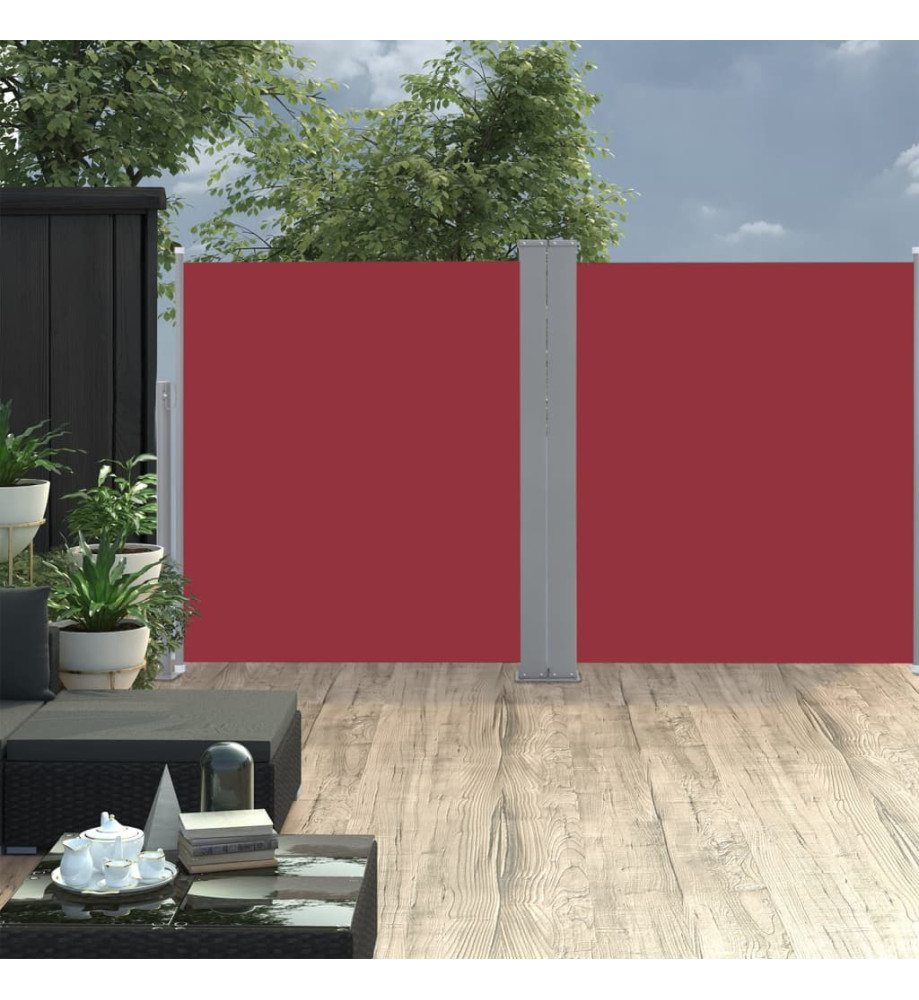 Auvent latéral rétractable 170 x 600 cm Rouge