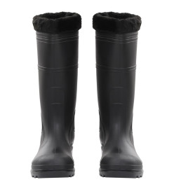 Bottes de pluie avec chaussettes amovibles noir taille 46 PVC