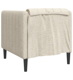 Fauteuil crème tissu