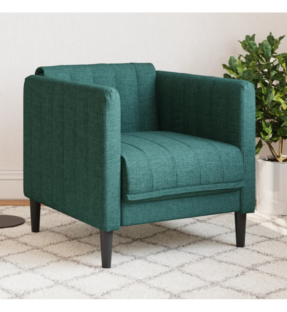 Fauteuil vert foncé tissu