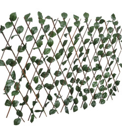 Clôtures à treillis de saule 5pcs feuille artificielle 180x30cm