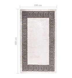 Tapis lavable antidérapant 190x300 cm Beige clair