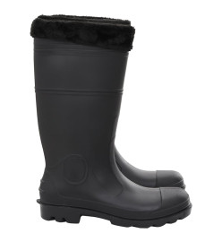 Bottes de pluie avec chaussettes amovibles noir taille 44 PVC