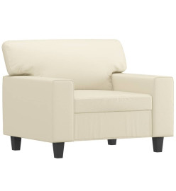 Fauteuil Crème 60 cm Similicuir