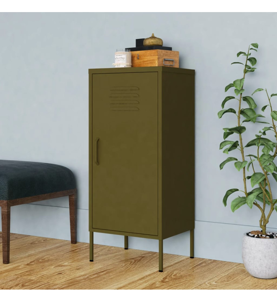 Armoire de rangement Vert olive 42,5x35x101,5 cm Acier