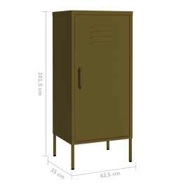 Armoire de rangement Vert olive 42,5x35x101,5 cm Acier