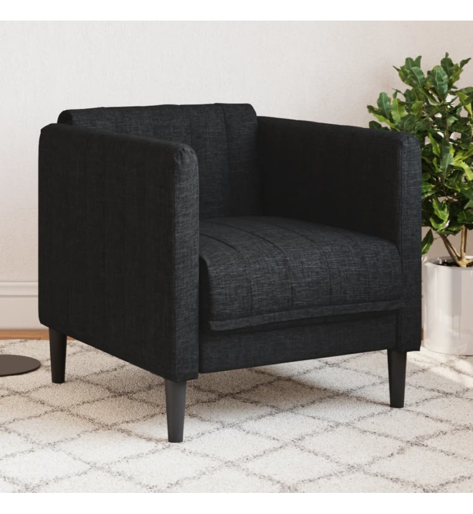 Fauteuil noir tissu