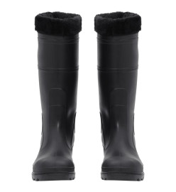 Bottes de pluie avec chaussettes amovibles noir taille 43 PVC