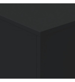 Table basse avec lumières LED noir 90x50x40 cm