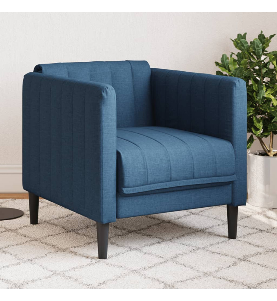 Fauteuil bleu tissu