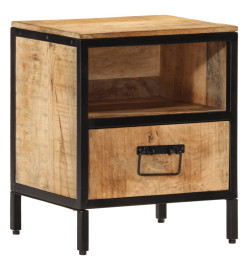 Table de chevet 40x35x50 cm bois de manguier massif
