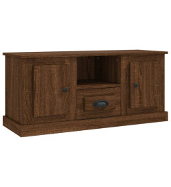 Meuble TV chêne marron 100x35,5x45 cm bois d'ingénierie