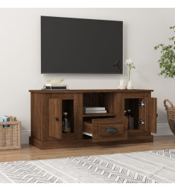 Meuble TV chêne marron 100x35,5x45 cm bois d'ingénierie