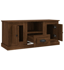 Meuble TV chêne marron 100x35,5x45 cm bois d'ingénierie