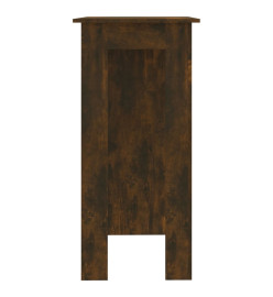 Table de bar avec étagère Chêne fumé 102x50x103,5 cm Aggloméré