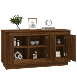 Buffet chêne marron 102x35x55 cm bois d'ingénierie